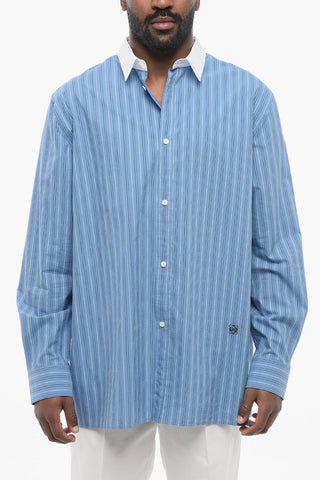 Hairline Patterned Cotton Shirt