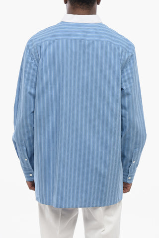 Hairline Patterned Cotton Shirt