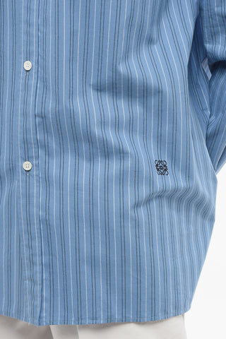 Hairline Patterned Cotton Shirt