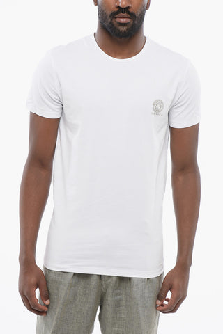 Cotton TOPEKA Crew-neck T-shirt with Printed Medusa