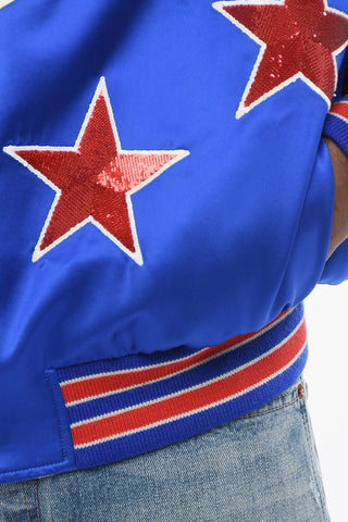 Satin-Bomber STARS Mit Color-Block-Design Und Pailletten-Details