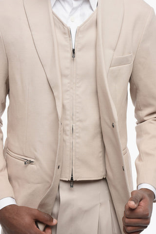 EMPORIO 2 Button Blazer with Removable Chest Piece