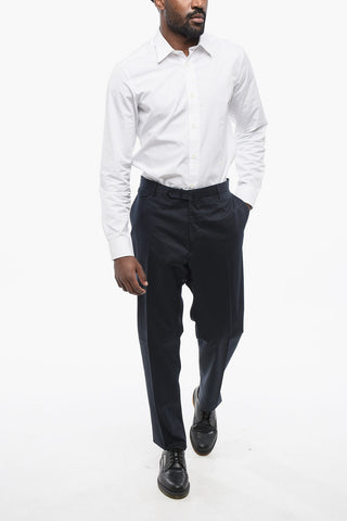 Pantaloni Chino in Cotone Stretch con Passanti