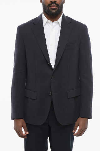 Slim Fit Pure Linen Blazer with Flap Pockets