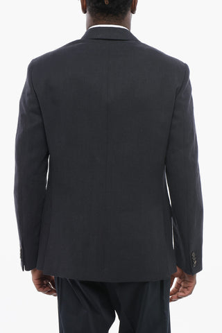 Slim Fit Pure Linen Blazer with Flap Pockets