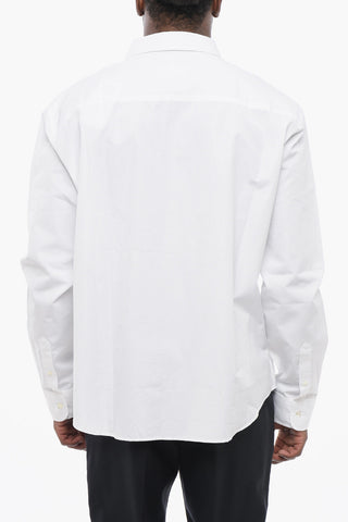 Camicia in Popeline con Abbottonatura Nascosta