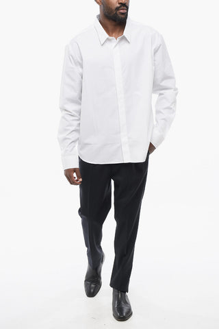 Popeline Shirt with Hidden Buttoning