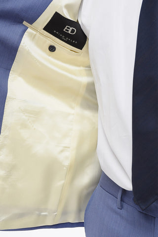Abito in Lana Bird's Eye con Tasche ad Aletta