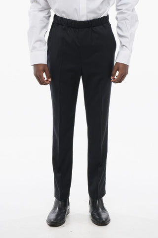 Light Wool Suit with Elastic Waistbanded Pants