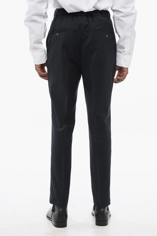 Light Wool Suit with Elastic Waistbanded Pants