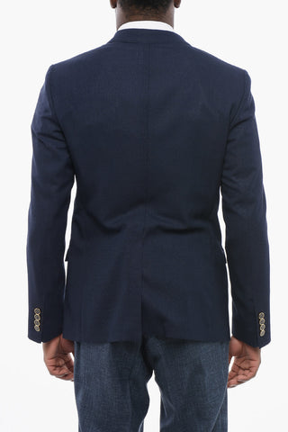 TAORMINA Unlined Light Wool Blazer with Double-breasted Design
