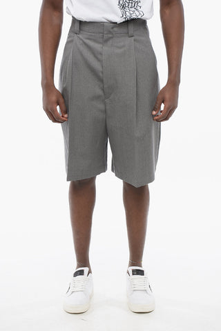 Single-pleated LES SCULPTURES Tailored Shorts