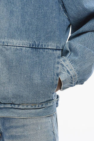 Jeansjacke mit Frontreißverschluss
