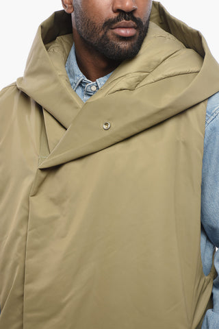 LUXOR Padded Long Vest with Hood