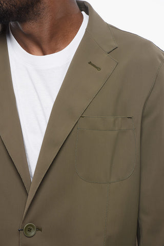 Unlined Stretch Fabric Blazer with Patch Pockets