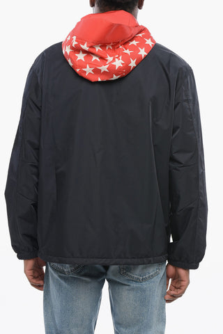 Giacca a Vento STARS in Nylon con Logo Stampato