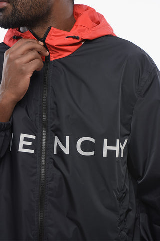 Giacca a Vento STARS in Nylon con Logo Stampato