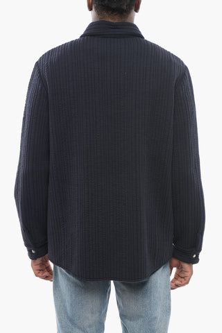 GIORGIO Quilted Jersey Overshirt with Breast-pocket