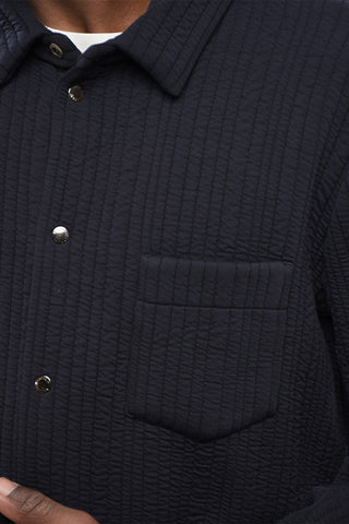 GIORGIO Quilted Jersey Overshirt with Breast-pocket