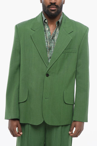 Half-lined LES SCULPTURE Linen Blend Blazer