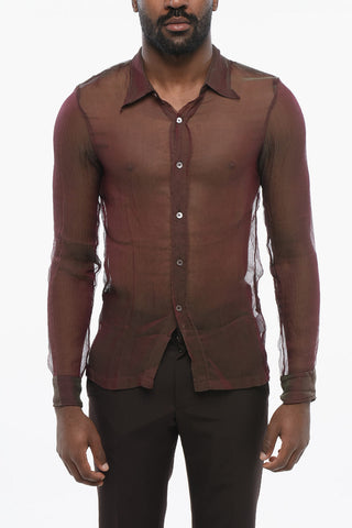 Camicia CONGREVE in Chiffon di Seta Iridescente