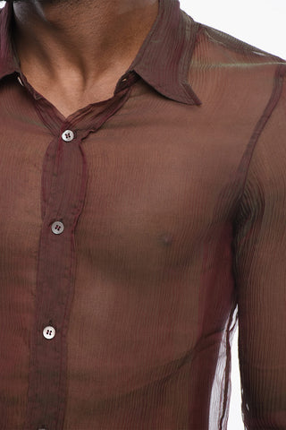 Camicia CONGREVE in Chiffon di Seta Iridescente