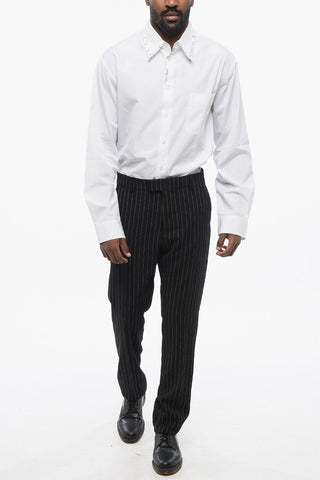 Pinstriped Virgin Wool Pants
