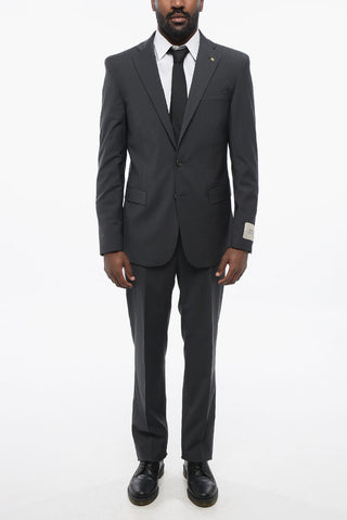 CC COLLECTION Abito in Lana Vergine Stretch REFINED con Rever Classico