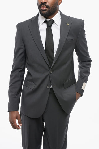 CC COLLECTION Abito in Lana Vergine Stretch REFINED con Rever Classico