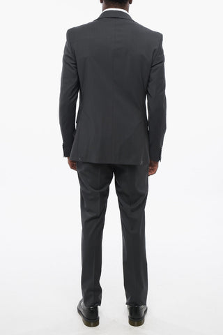 CC COLLECTION Abito in Lana Vergine Stretch REFINED con Rever Classico