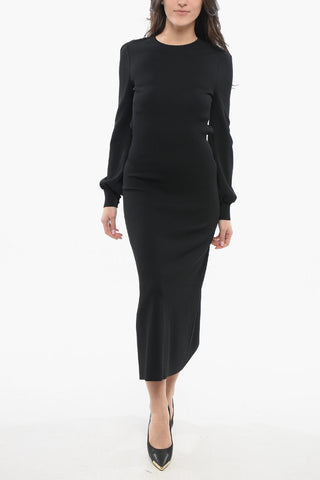 Open-back Crewneck Dress