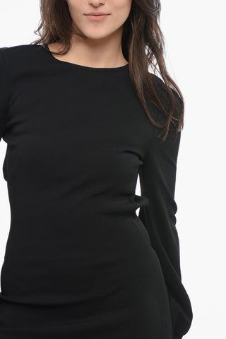 Open-back Crewneck Dress