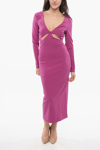 JEANS COUTURE V-Neck Dress with Cut-Outs