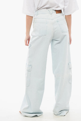 Jeans Cargo Medusa con Lavaggio Chiaro