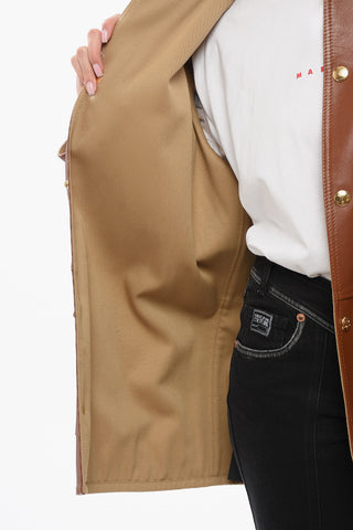 Camicia in Pelle con Fit Over