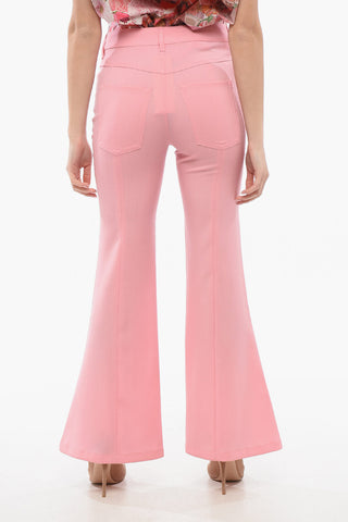 Mohair-Blend Pants with Flared Leg