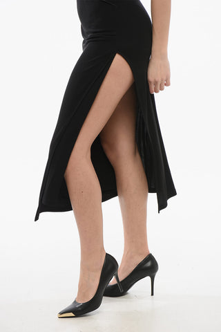 Ruffled Dress with Chain Straps