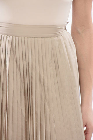 High-Waisted Pleated Mini Skirt