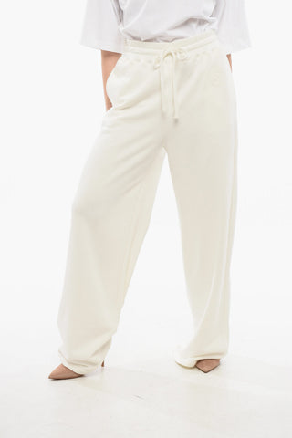 Brushed Cotton Wide-leg Pants