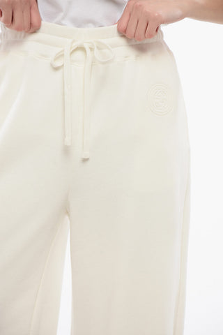 Brushed Cotton Wide-leg Pants