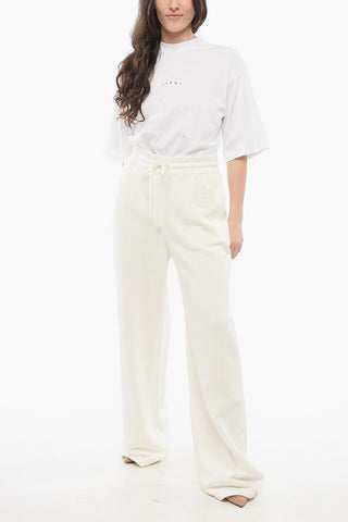 Brushed Cotton Wide-leg Pants