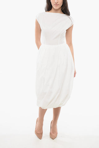 Polin Midi Dress with Balloon Skirt