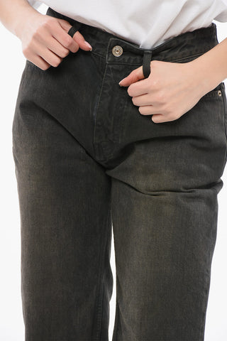 Dark Wash UNISEX Denim Shorts with Raw-cut Hem
