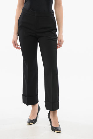 Wool Trousers With Side Clasp
