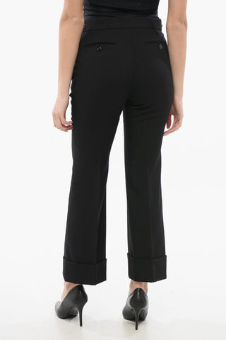 Wool Trousers With Side Clasp