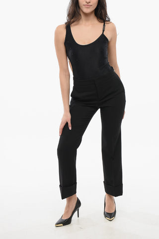 Wool Trousers With Side Clasp