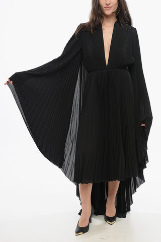 Pleated Cape Dress