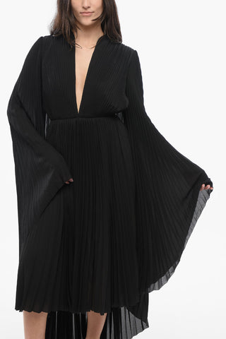 Pleated Cape Dress