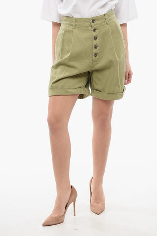 High-Waist Shorts with Darts
