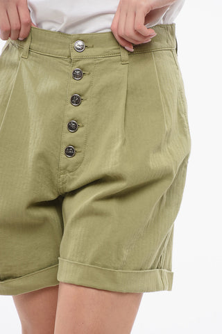 High-Waist Shorts with Darts